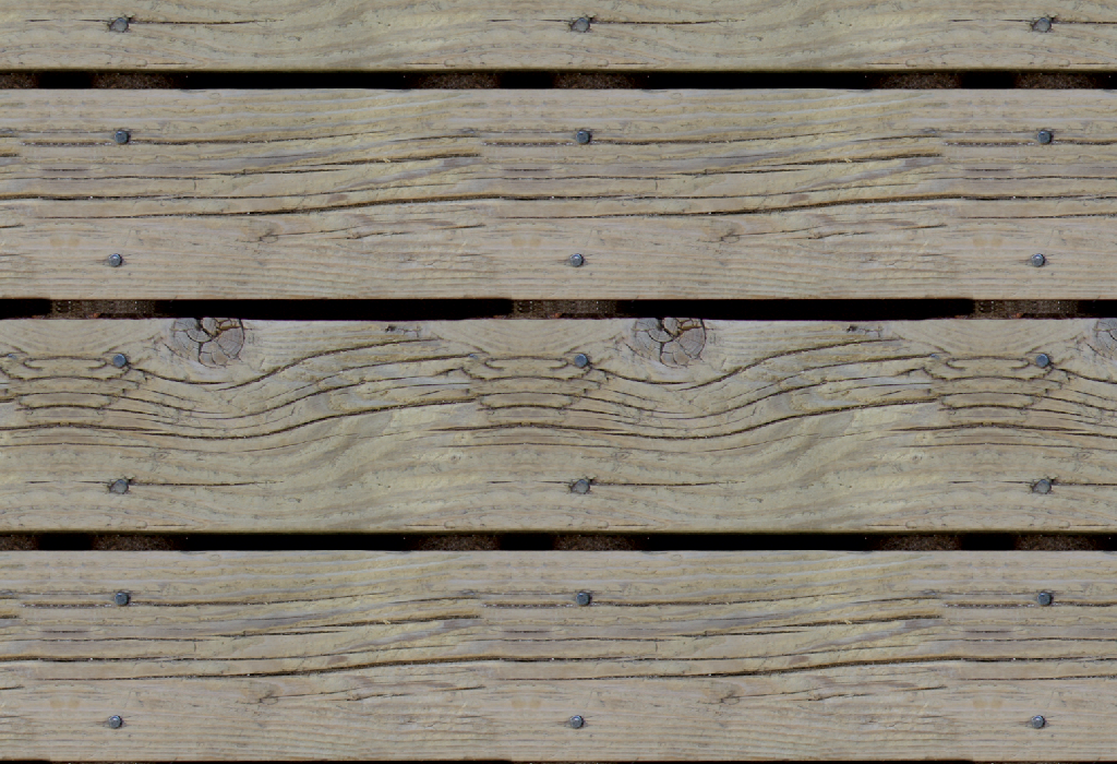 Weathered wood deck